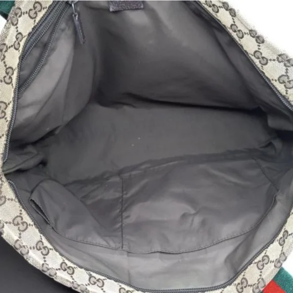 Authentic Gucci GG Monogram Supreme Sherry Web Diaper Tote Bag - Picture 8 of 11